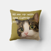 猫おもしろい写真キャプション クッション (裏面)