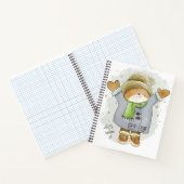 猫おもしろい冬の雪のトレンド漫画子猫 ノートブック (内部)