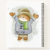 猫おもしろい冬の雪のトレンド漫画子猫 ノートブック (裏面)