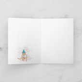 猫おもしろい動物のパーティー誕生日 カード (内部)