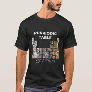猫おもしろい化学プン周期表 Tシャツ