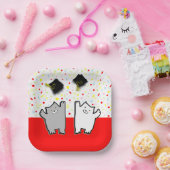 猫おもしろい卒業党 ペーパープレート (パーティー)