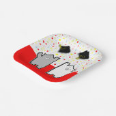 猫おもしろい卒業党 ペーパープレート (傾斜あり)