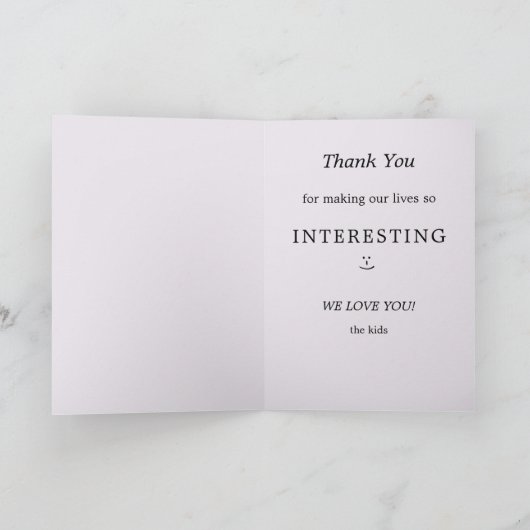 猫おもしろい可愛いパパお父さんのデイカード カード (内部)