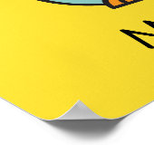 猫おもしろい名前をカスタムするカラーポスター ポスター (角)