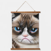 猫おもしろい夫妻怒 吊り下げ型タペストリー (正面)