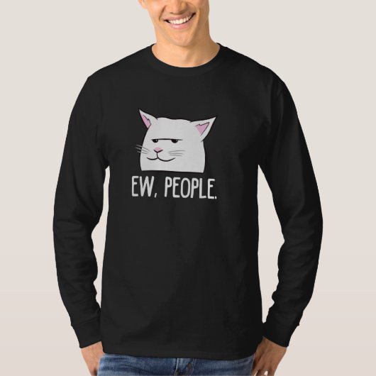 猫おもしろい好きオオカミ Tシャツ (正面)