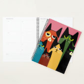 猫おもしろい好きピンク週間パーソナル プランナー手帳 (ディスプレー)