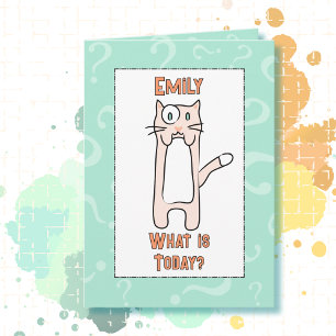 猫おもしろい子猫マンガユーモアのある誕生日 カード