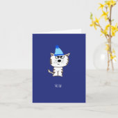 猫おもしろい子猫kittenのハッピーバースデーカード カード (黄色い花)