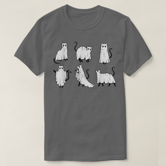猫おもしろい幽霊黒猫ハロウィン猫子猫用 Tシャツ (デザイン正面)