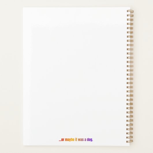 猫おもしろい引用文スパイラル図書室用手帳 プランナー手帳 (裏面)