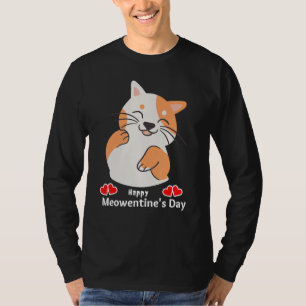 猫おもしろい引用文ハッピーメオウェンティンSデイバレンタイン Tシャツ