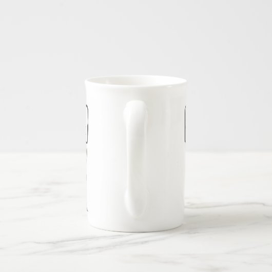 猫おもしろい引用文プリン骨中国特製マグカップ ボーンチャイナマグカップ (裏面)