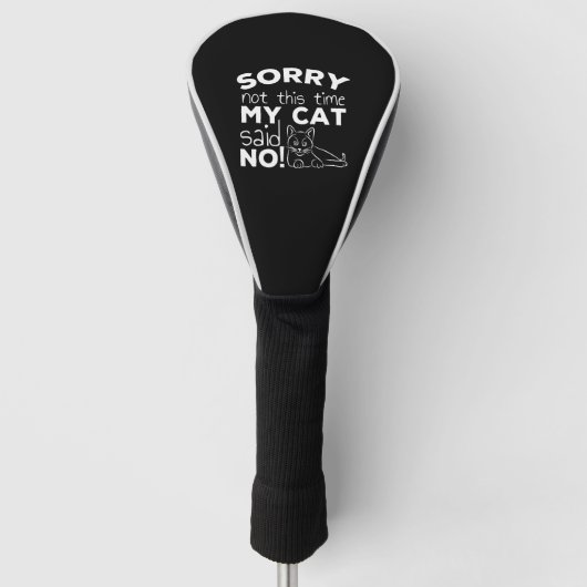 猫おもしろい引用文プレゼント猫 ゴルフヘッドカバー (正面)