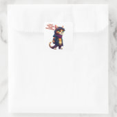 猫おもしろい引用文ボスの集団 スクエアシール (バッグ)