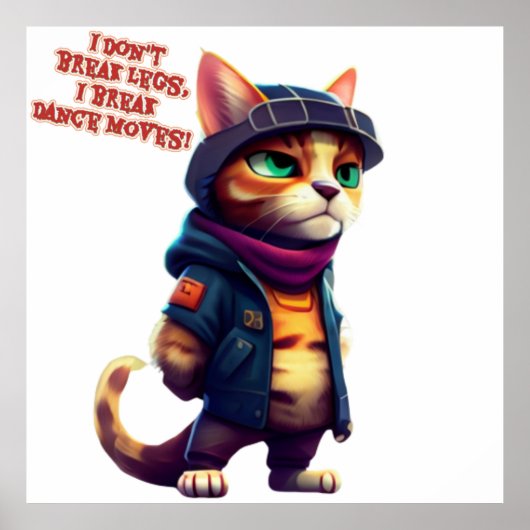 猫おもしろい引用文ボスの集団 ポスター (正面)