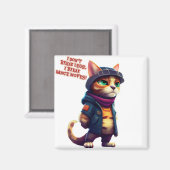 猫おもしろい引用文ボスの集団 マグネット (正面/裏面)