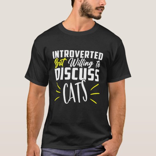 猫おもしろい引用文猫カッコいい猫 Tシャツ (正面)
