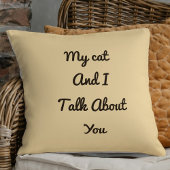 猫おもしろい引用文BFFかわいいベージュのペットテンプレート枕 クッション