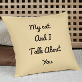 猫おもしろい引用文BFFかわいいベージュのペットテンプレート枕 クッション