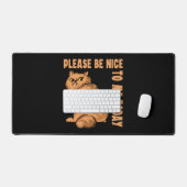 猫おもしろい引用文Tomcat niceデザイン デスクマット (キーボード&マウス)