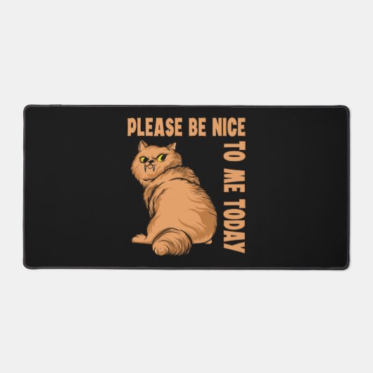 猫おもしろい引用文Tomcat niceデザイン デスクマット (正面)
