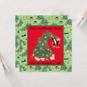 猫おもしろい後悔なしカスタムフラットグリーティングカード カード (正面/裏面インサイチュ)