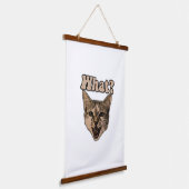 猫おもしろい怒ミーム猫好き 吊り下げ型タペストリー (傾斜あり)