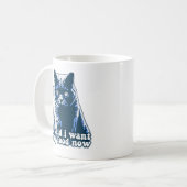猫おもしろい怒・飼い主の猫ミーム コーヒーマグカップ (正面左)