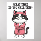 猫おもしろい恋しく思の外出禁止ポスター ポスター (正面)
