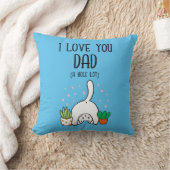 猫おもしろい愛するパパの穴ロット クッション (ブランケット)