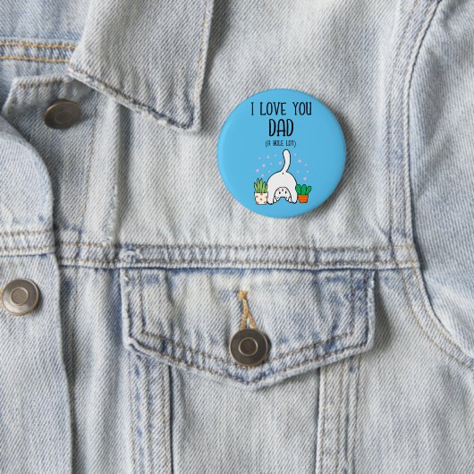 猫おもしろい愛するパパの穴ロット 缶バッジ (インサイチュ)