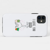 猫おもしろい愛するパパの穴ロット Case-Mate iPhoneケース (裏面(横))