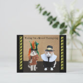 猫おもしろい感謝祭 シーズンポストカード (スタンド正面)