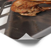 猫おもしろい感謝祭 ポスター (角)