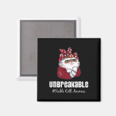 猫おもしろい戦士の壊れない鎌状赤血球貧血A マグネット (正面/裏面)