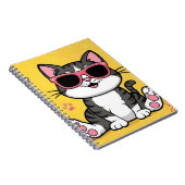 猫おもしろい手帳サングラスをかけている猫 ノートブック (右側)
