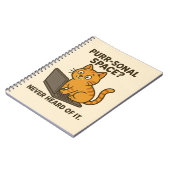 猫おもしろい手帳 – 「パーソン宇宙?」 ノートブック (左側)