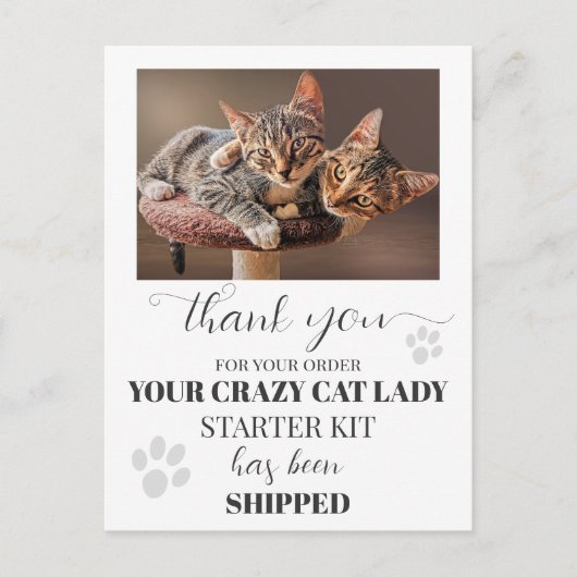 猫おもしろい撮カスタム影誕生日はがき ポストカード (正面)