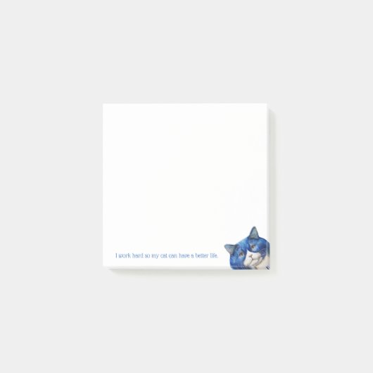 猫おもしろい文パーソナライズされた具 ポストイット (正面)