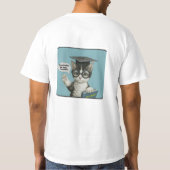 猫おもしろい文法 Tシャツ (裏面)
