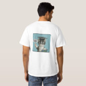 猫おもしろい文法 Tシャツ (裏面フル)