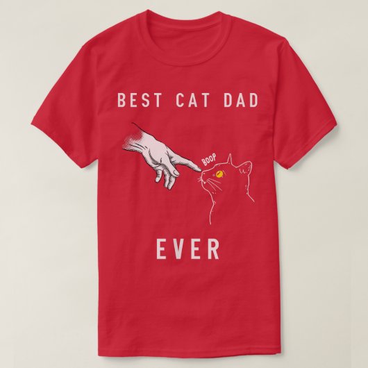 猫おもしろい最高ののパパが猫と鳴くことおもしろい Tシャツ (デザイン正面)