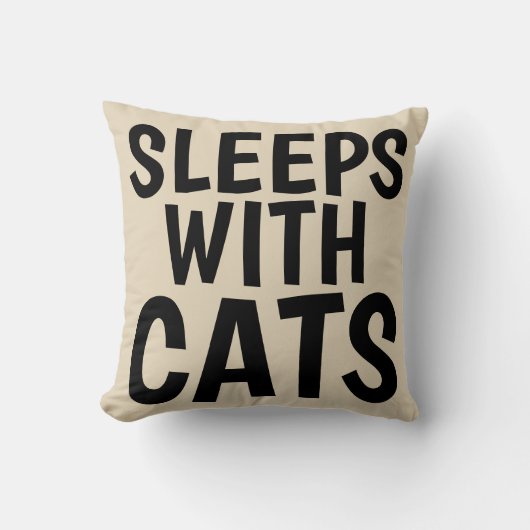 猫おもしろい枕、猫と寝る クッション (正面)