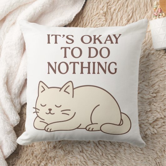 猫おもしろい枕 – 装飾用クッション – かわいいデザイン クッション (ブランケット)