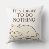 猫おもしろい枕 – 装飾用クッション – かわいいデザイン クッション (裏面)
