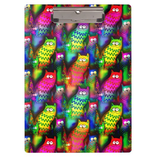 猫おもしろい柄–54578 クリップボード (正面)