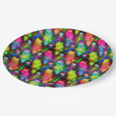 猫おもしろい柄–54578 ペーパープレート (アングル)