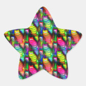 猫おもしろい柄–54578 星シール (正面)